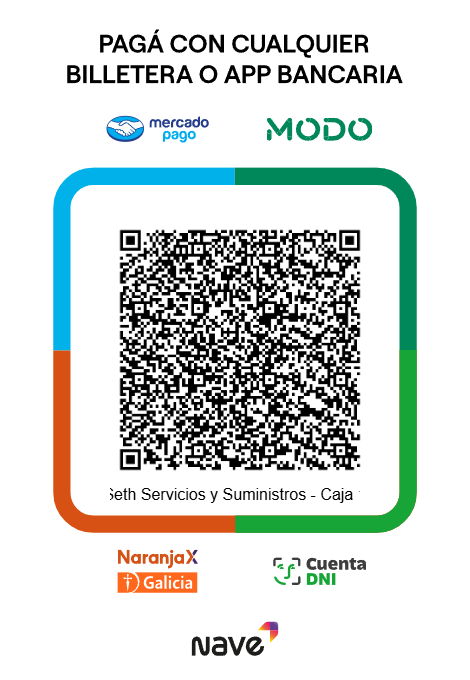Medios de pago - QR y transferencia